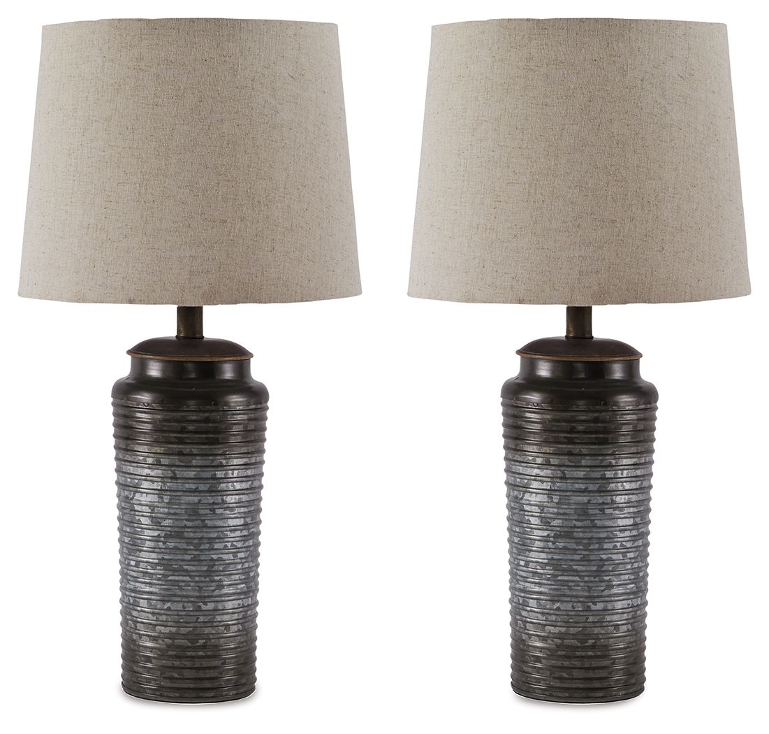 Norbert - Table Lamp Gray 2 Pieces by Signature Design by Ashley® | Bel Furniture