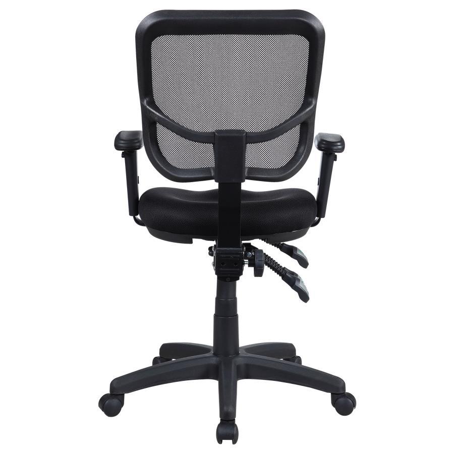 Rollo - Upholstered Adjustable Ergonomic Office Chair - Black by CoasterEssence | Bel Furniture