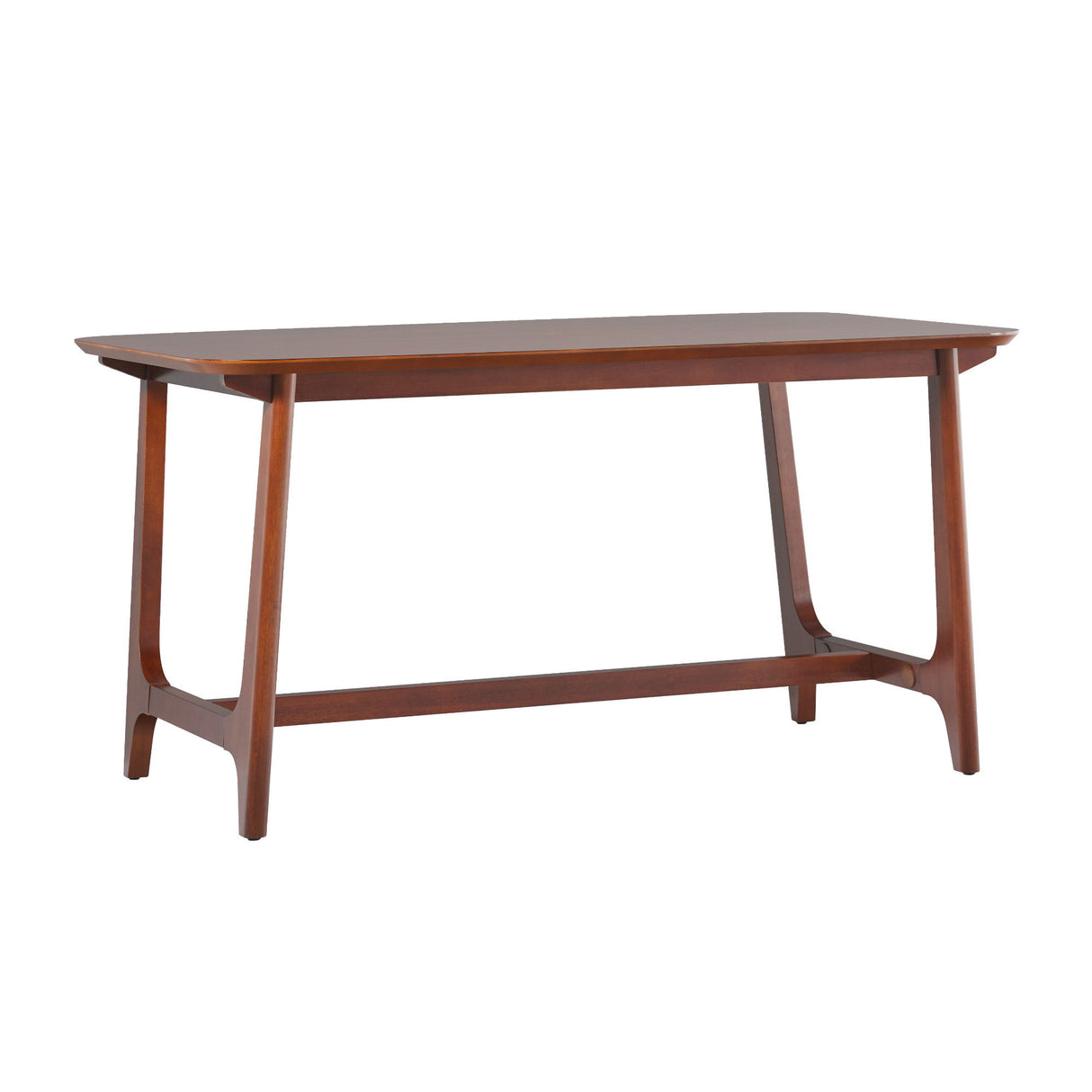 Mid-Century Modern Dining Table With Trestle Base Dark Brown by Walker Edison | Bel Furniture