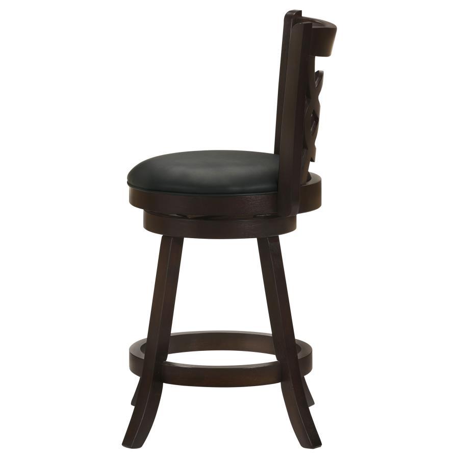 Calecita - Wood Swivel Counter Stool (Set of 2) by CoasterEssence | Bel Furniture
