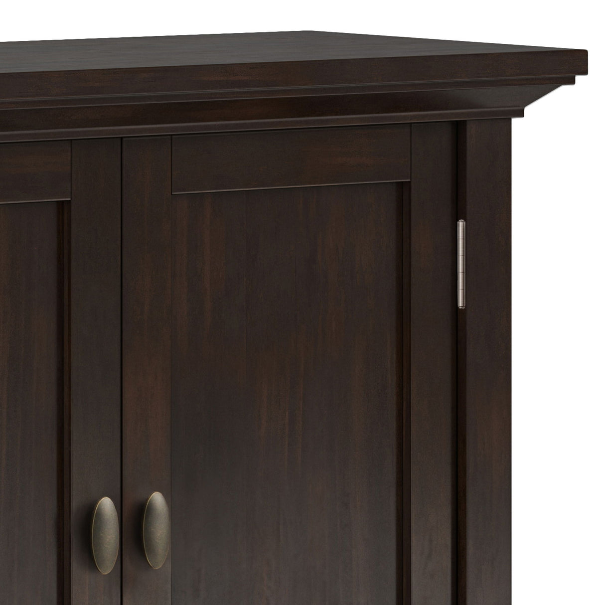 Redmond - Low Storage Cabinet - Brunette Brown by Simpli-Home | Bel Furniture