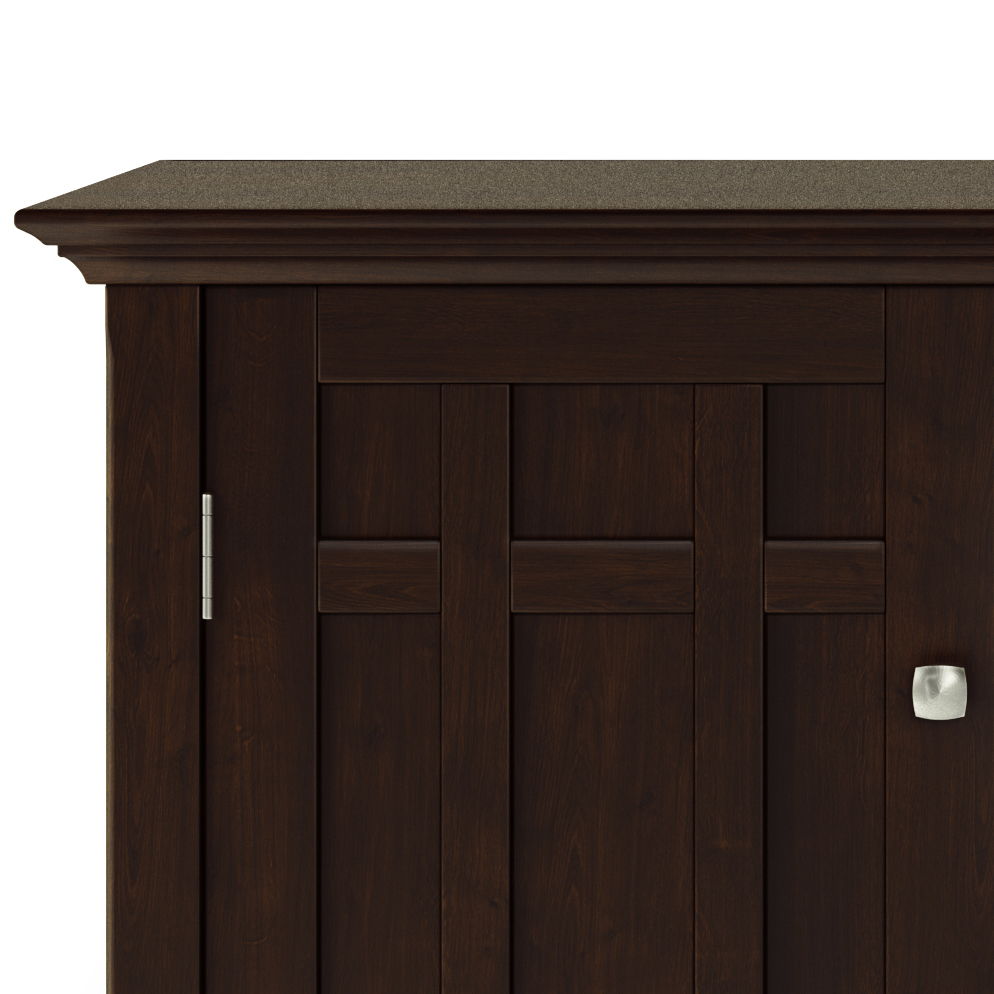Bedford - Sideboard Buffet And Wine Rack - Dark Chestnut Brown by Simpli-Home | Bel Furniture