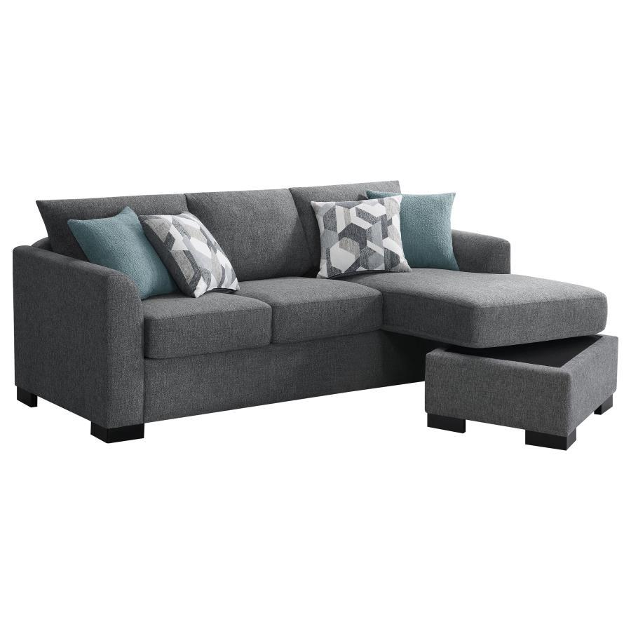 Storey - Upholstered Sleeper Sectional Chaise Sofa by CoasterEveryday | Bel Furniture