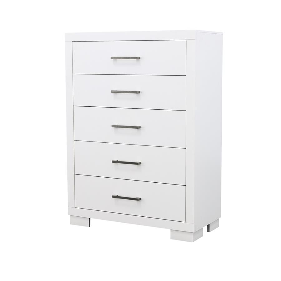 Jessica - 5-Drawer Bedroom Chest by CoasterEssence | Bel Furniture