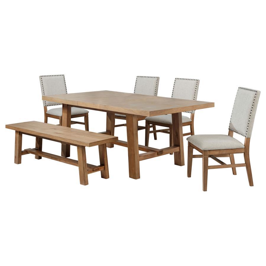 Middleton - Extension Leaf Dining Set With Upholstered Chairs by Coaster Fine Furniture | Bel Furniture