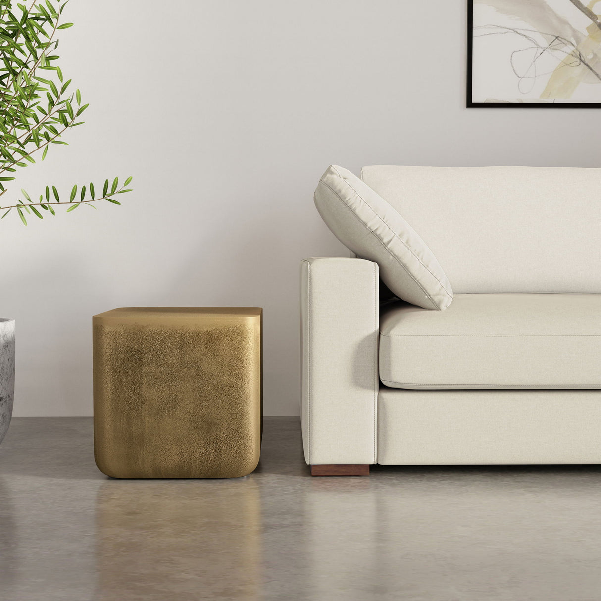 Bassett - Cast Aluminum Side Table - Brown by Simpli-Home | Bel Furniture