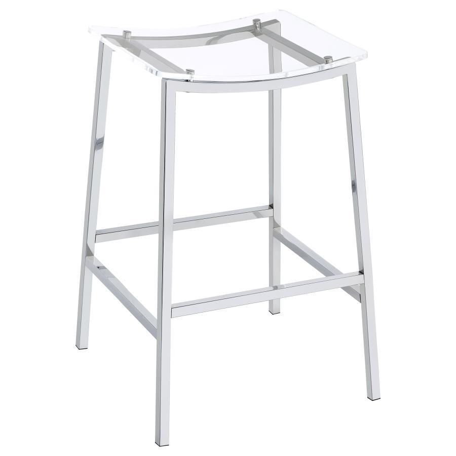 Jovani - Acrylic Backless Bar Stools (Set of 2) by Coaster Fine Furniture | Bel Furniture