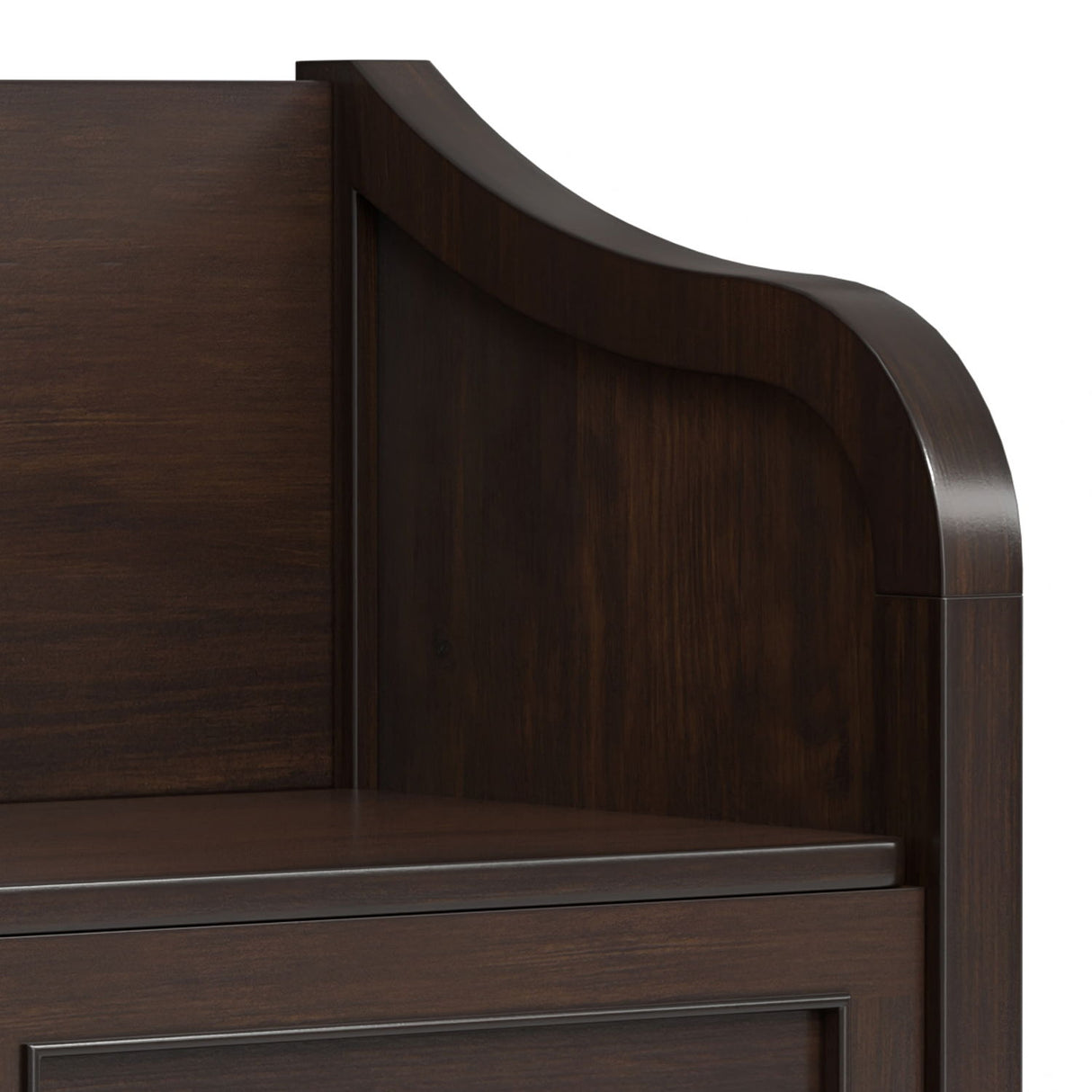 Connaught - Entryway Storage Bench With Shelf - Chestnut - Bel Furniture