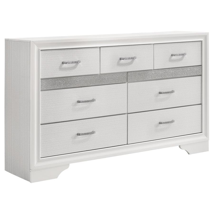 Miranda - 7-Drawer Dresser White by CoasterEveryday | Bel Furniture