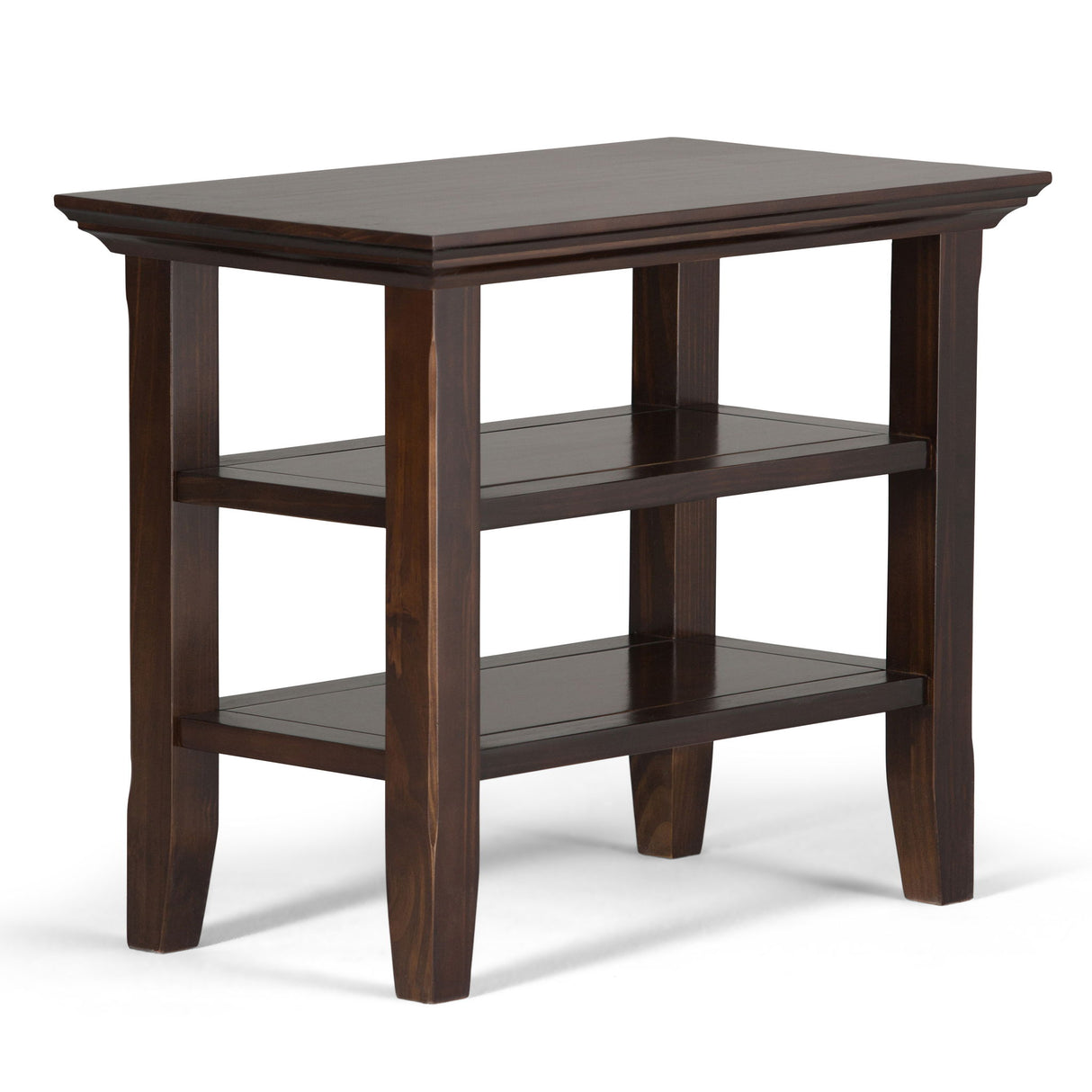 Acadian - Narrow Side Table, Handcrafted Dark Brown by Simpli-Home | Bel Furniture