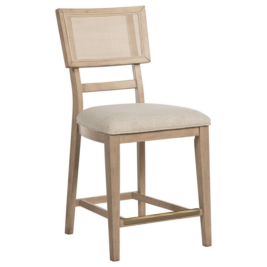 Kailani - Radio Weave Cane Counter Dining Side Chair (Set of 2) - Beige Oak by Coaster Fine Furniture | Bel Furniture
