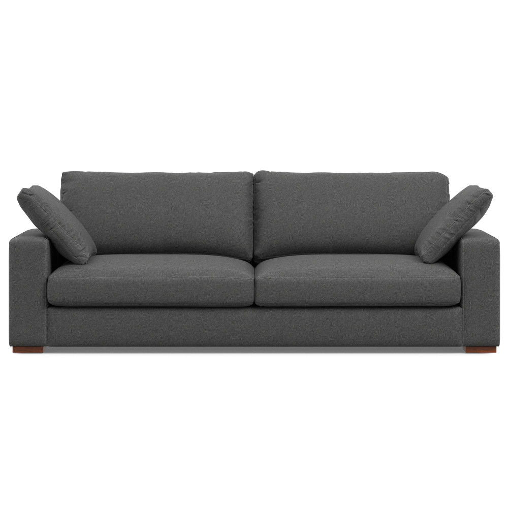 Charlie - Deep Seater Sofa Dark Gray 40"W x 96"D x 32"H by Simpli-Home | Bel Furniture