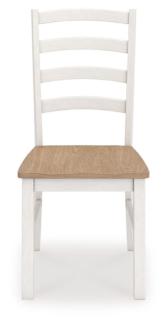 Purlaney - Dining Room Side Chair (Set of 2) - Antique White / Natural