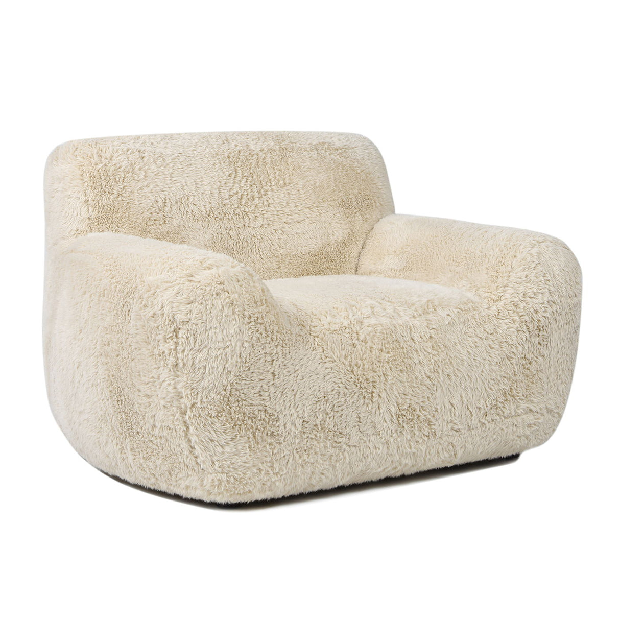 Summit - Faux Sheepskin Overstuffed Arm Chair - Cream Beige by Jennifer Taylor Home | Bel Furniture