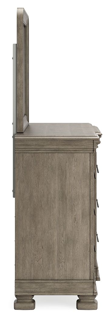 Lexorne - Gray - Dresser And Mirror by Signature Design by Ashley® | Bel Furniture