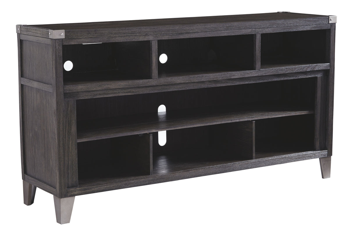Todoe - Gray - LG TV Stand w/Fireplace Option by Signature Design by Ashley® | Bel Furniture
