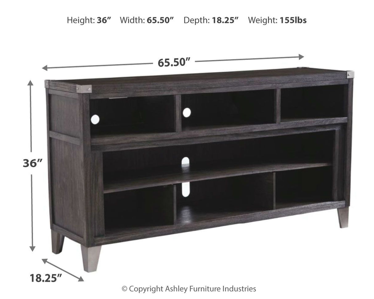 Todoe - Gray - LG TV Stand w/Fireplace Option by Signature Design by Ashley® | Bel Furniture