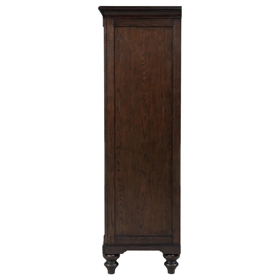 Andover - 6-Drawer Tempered Glass Door Chest - Dark Oak by Coaster Fine Furniture | Bel Furniture