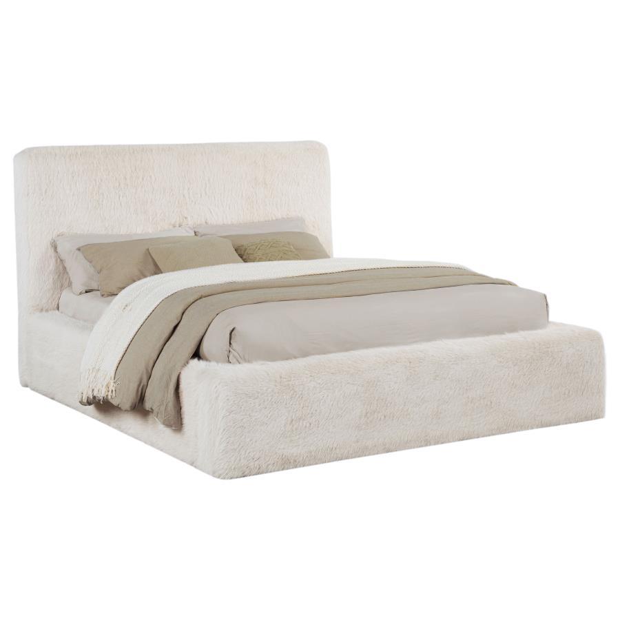 Rebecca - Faux Fur Upholstered Bed by Coaster Fine Furniture | Bel Furniture