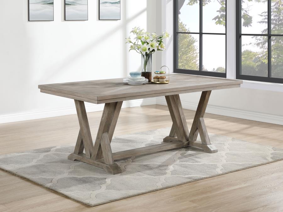 Cornelia - Rectangular Dining Table - Coastal Gray by CoasterEveryday | Bel Furniture