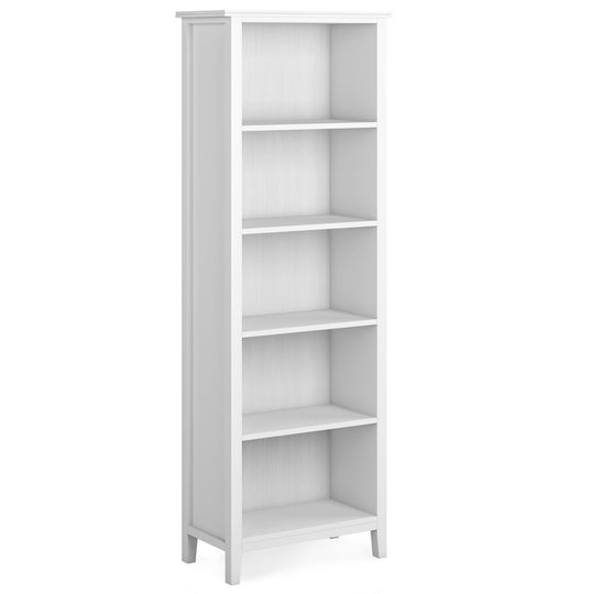 Artisan - 5 Shelf Bookcase, Handcrafted White by Simpli-Home | Bel Furniture