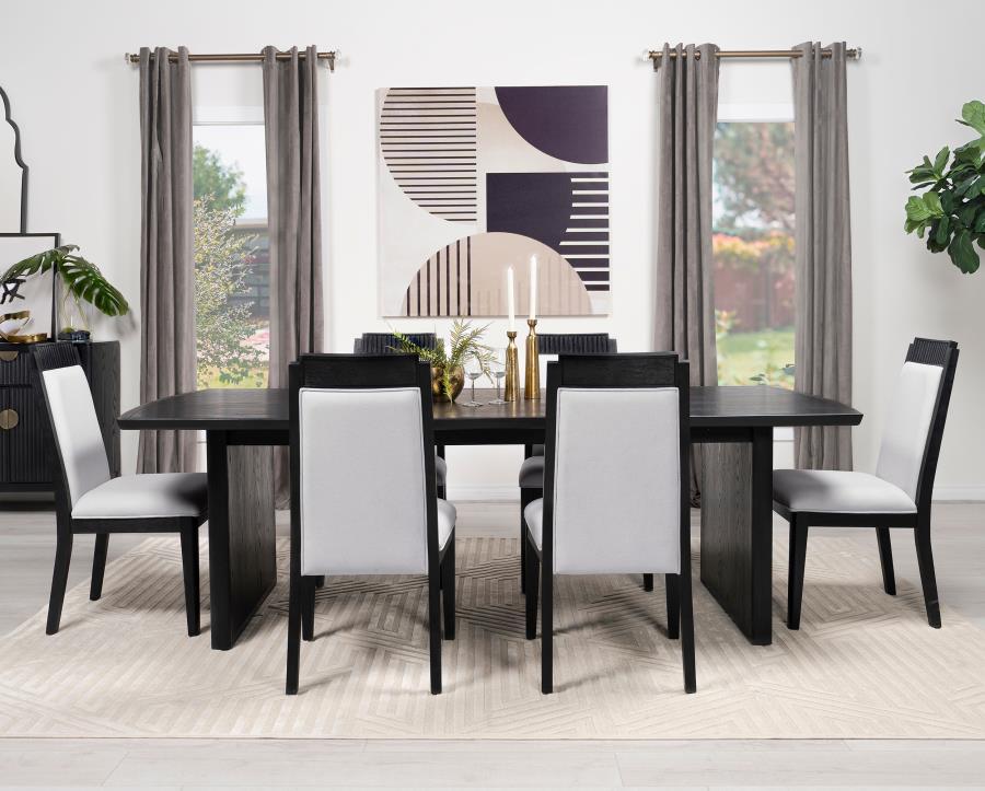 Brookmead - Extension Leaf Dining Table - Black by CoasterEssence | Bel Furniture