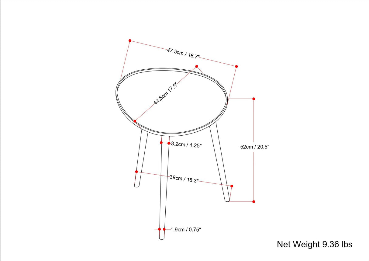 Tanner - Metal Side Table - Gold by Simpli-Home | Bel Furniture