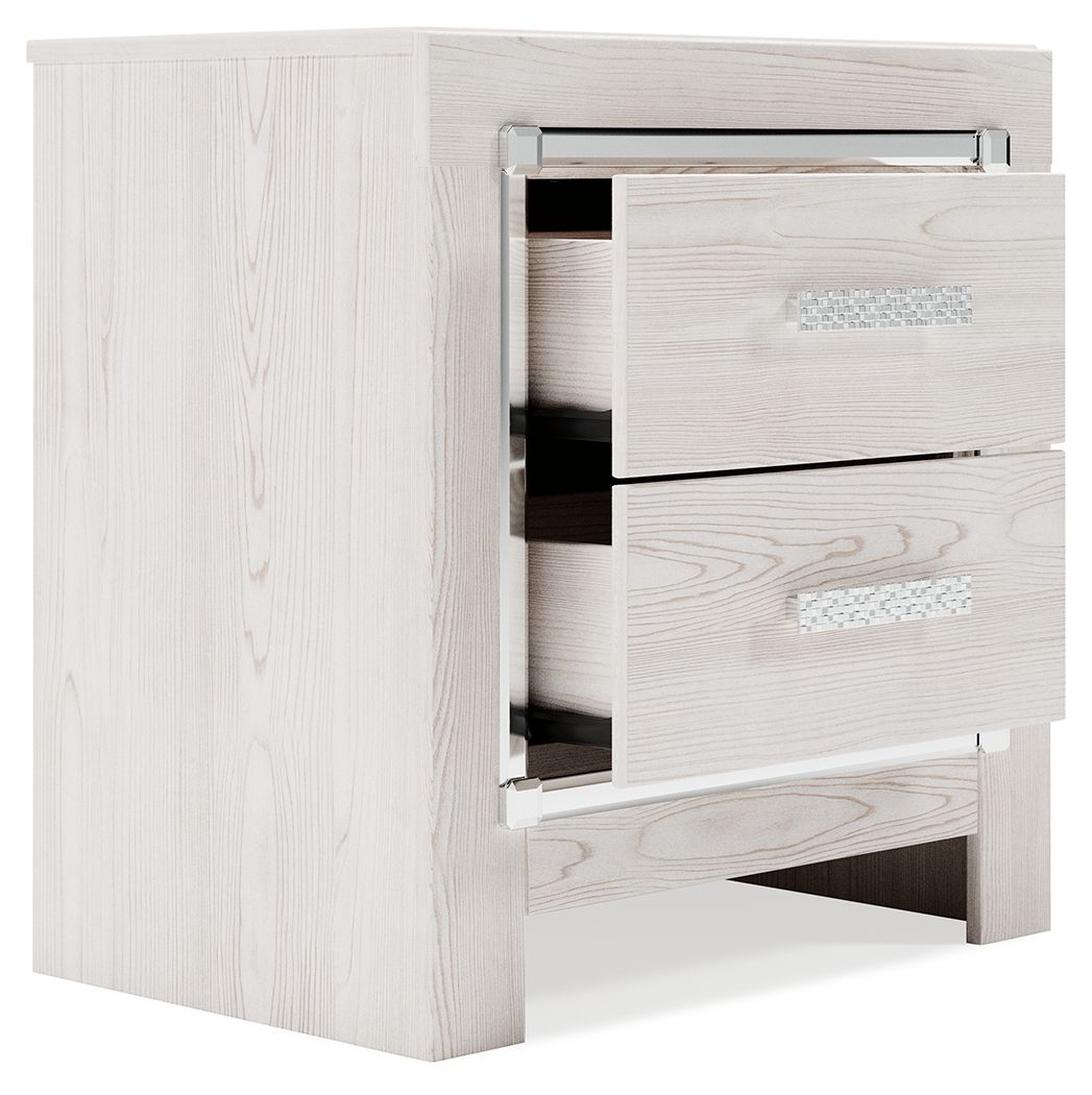 Altyra - White - Two Drawer Night Stand by Signature Design by Ashley® | Bel Furniture