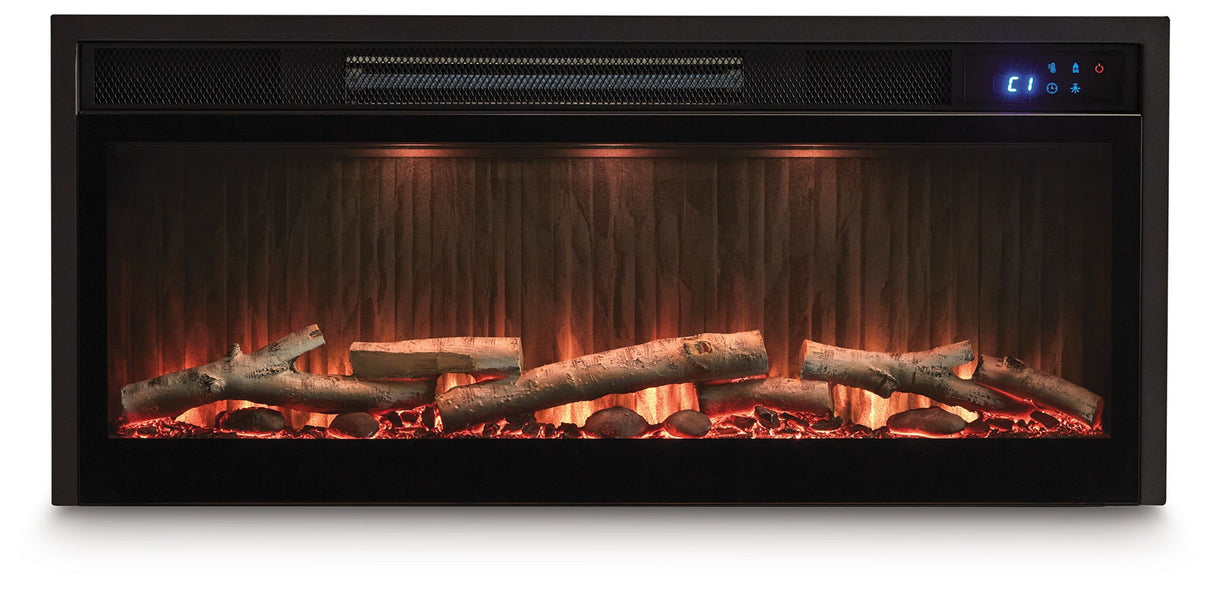 Entertainment Accessories - Black - Fireplace Insert With Faux Birch Log Set by Signature Design by Ashley® | Bel Furniture