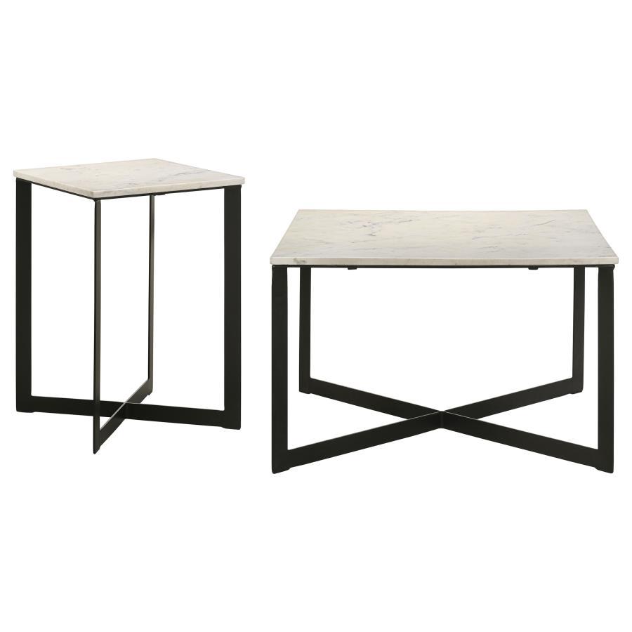 Tobin - Marble Top Coffee And End Table Set by Coaster Fine Furniture | Bel Furniture