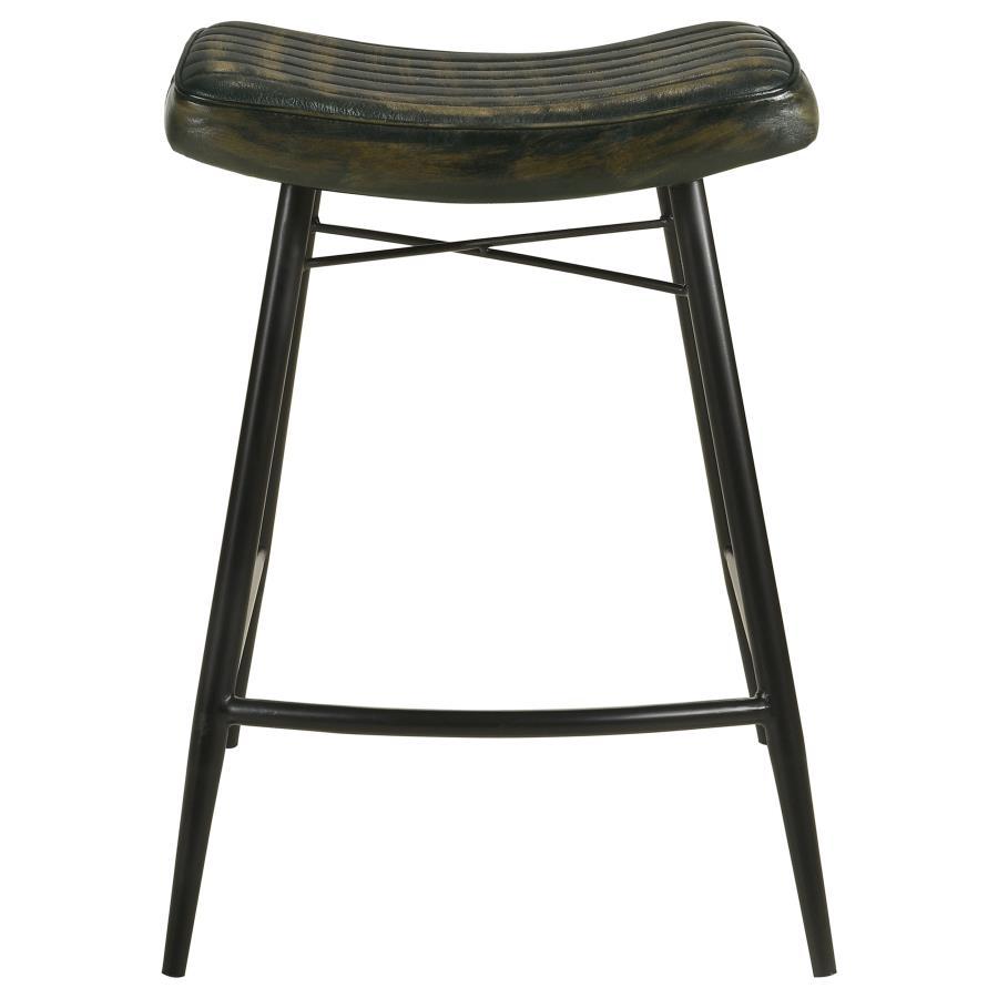 Bayu - Leather Upholstered Counter Stool (Set of 2) by Coaster Fine Furniture | Bel Furniture