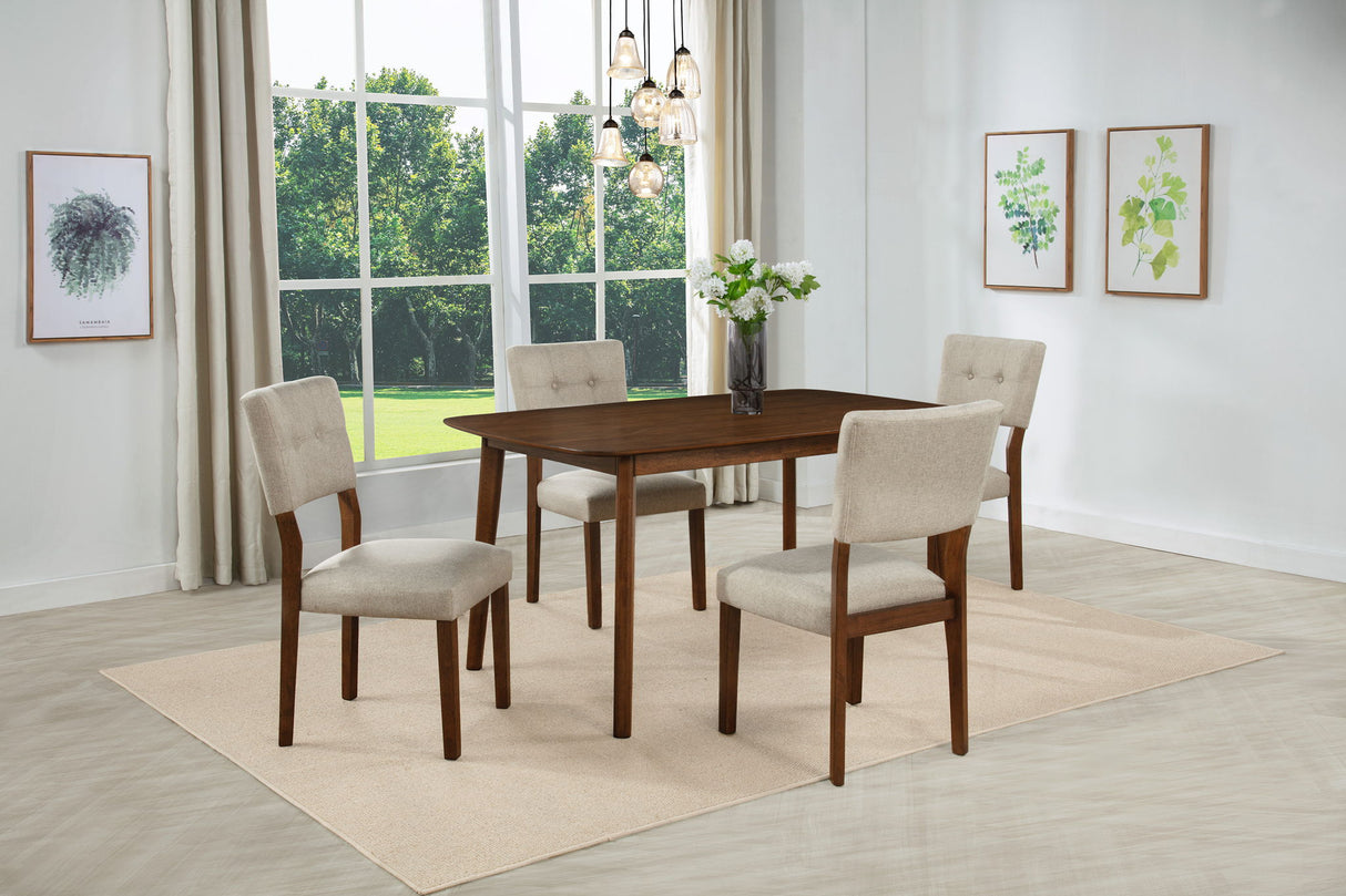 Gregory - Dining Room Set Dark Brown 5 Pc. Table, 4 Chairs by Crown Mark | Bel Furniture
