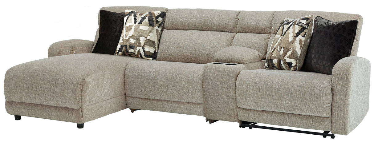 Colleyville - Power Reclining Sectional Beige 4 Pc. Power Reclining Sectional, LAF Back Chaise by Signature Design by Ashley® | Bel Furniture