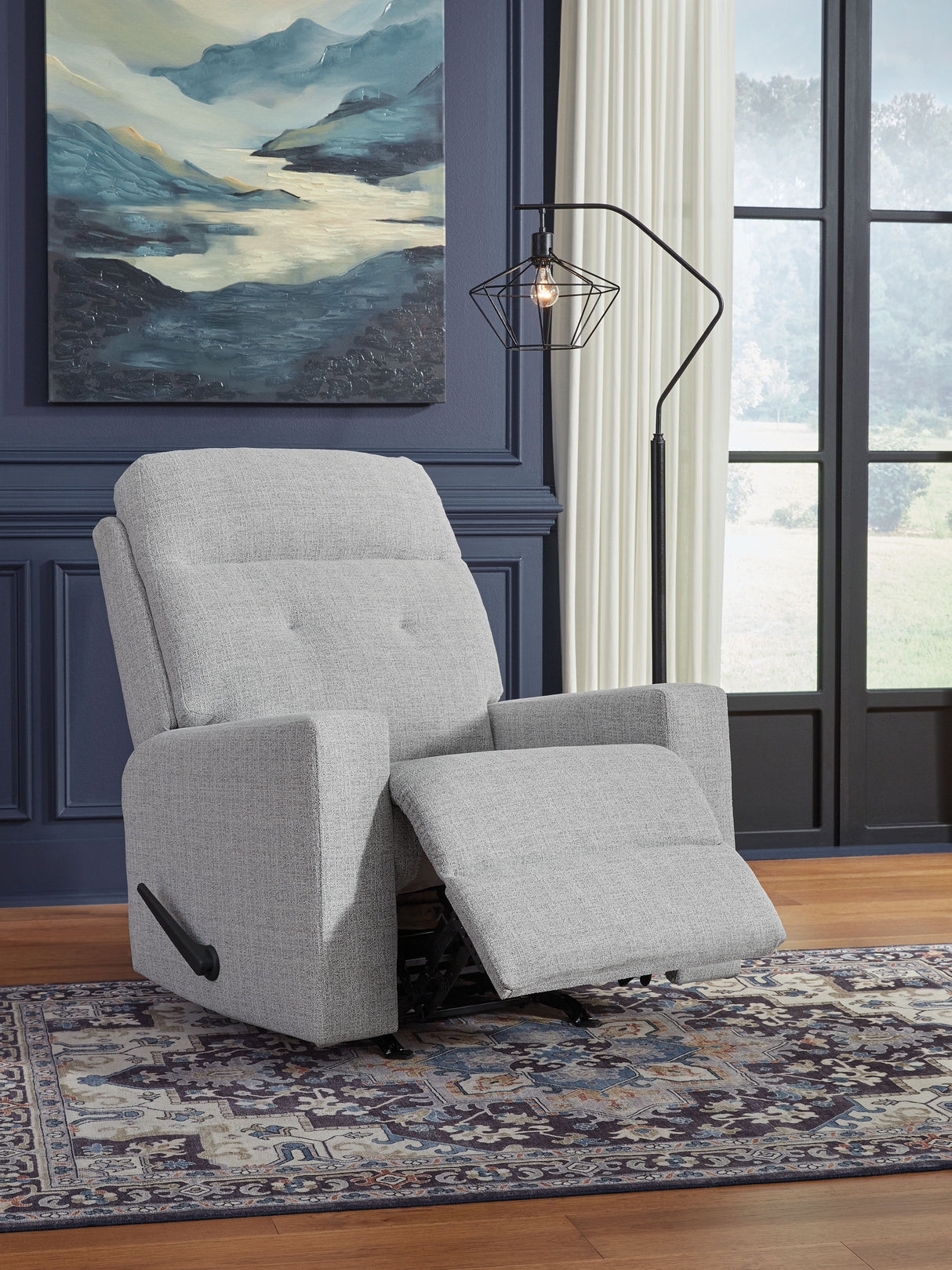 Skillins - Stone - Rocker Recliner by Signature Design by Ashley® | Bel Furniture