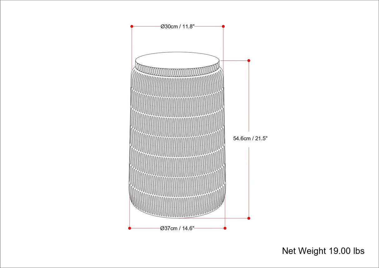 Juno - Cast Aluminum Side Table - Black by Simpli-Home | Bel Furniture