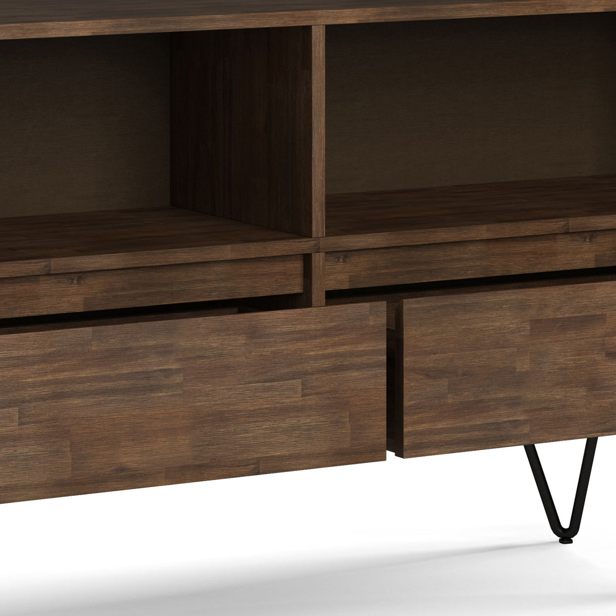 Chase - Low Bookcase - Rustic Natural Aged Brown by Simpli-Home | Bel Furniture