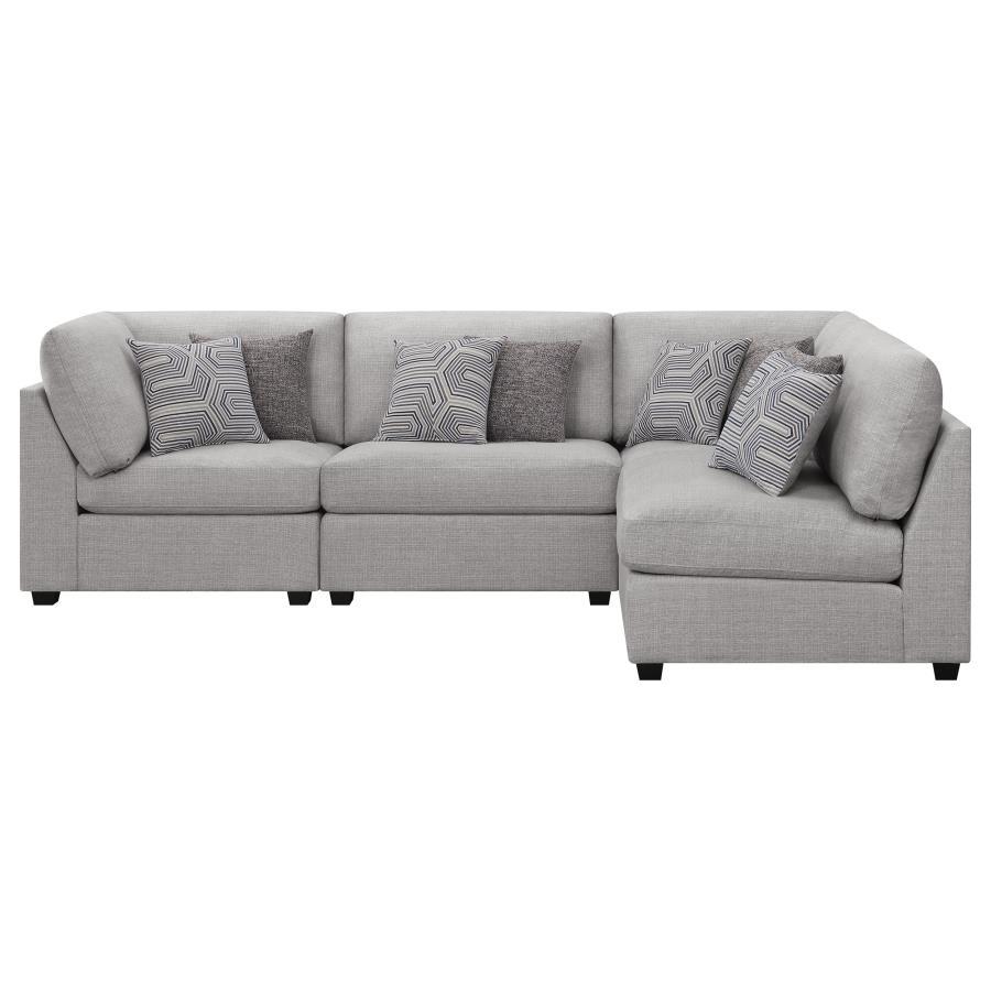 Cambria - 4 Piece Upholstered Modular Sectional Sofa - Gray by CoasterElevations | Bel Furniture
