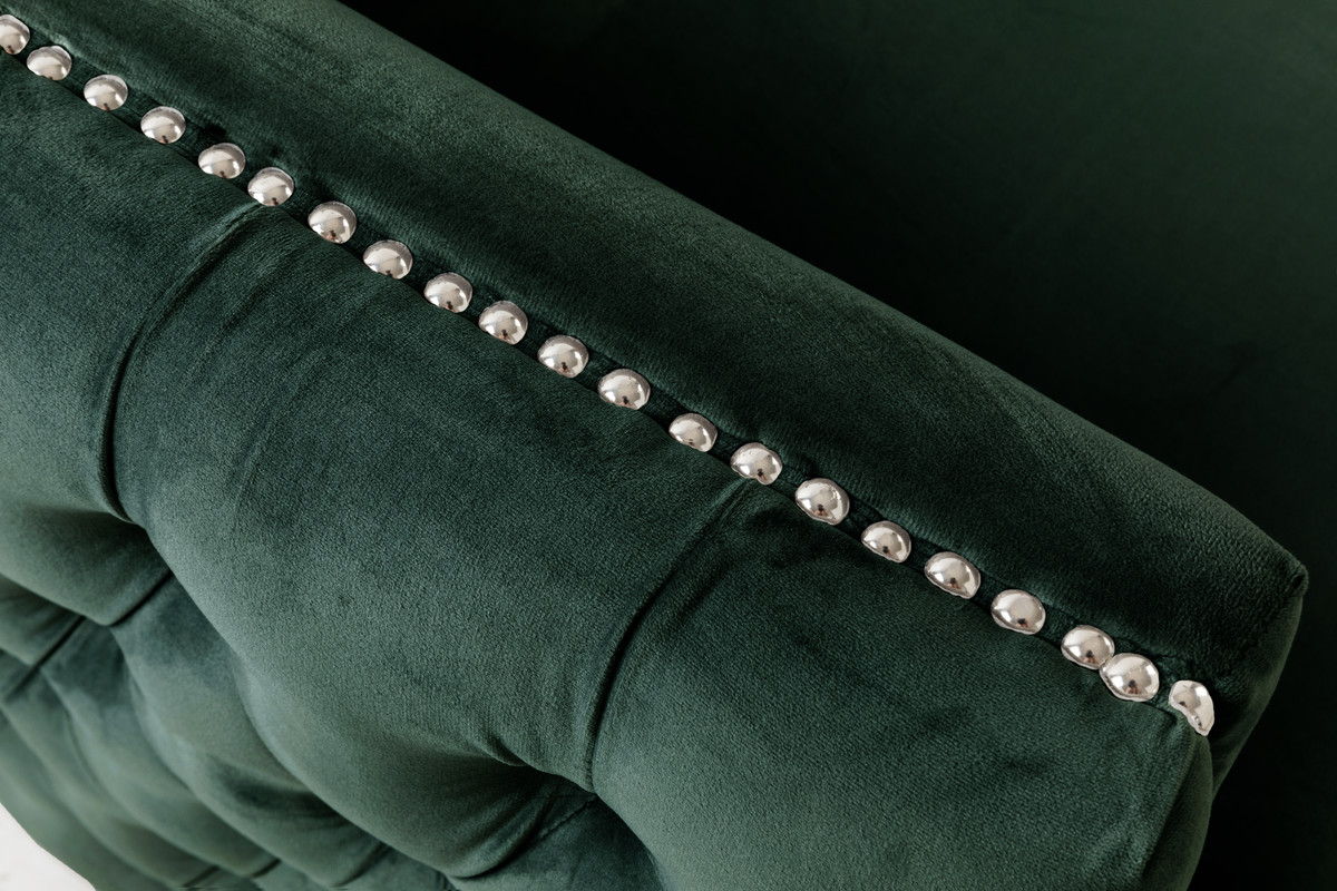 Bayberry - Velvet Sofa With 3 Pillows