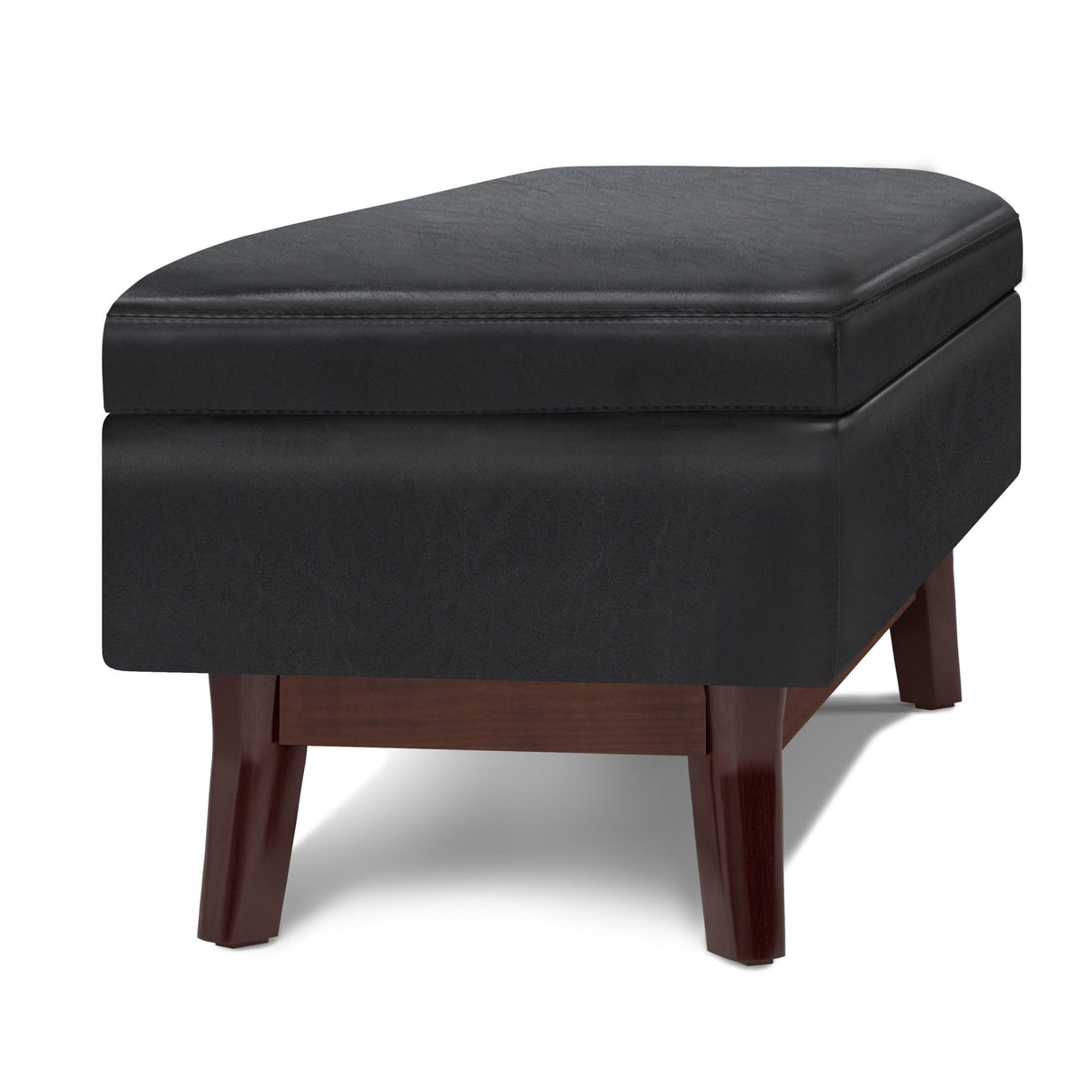 Owen - Rectangular Storage Ottoman - Midnight Black by Simpli-Home | Bel Furniture