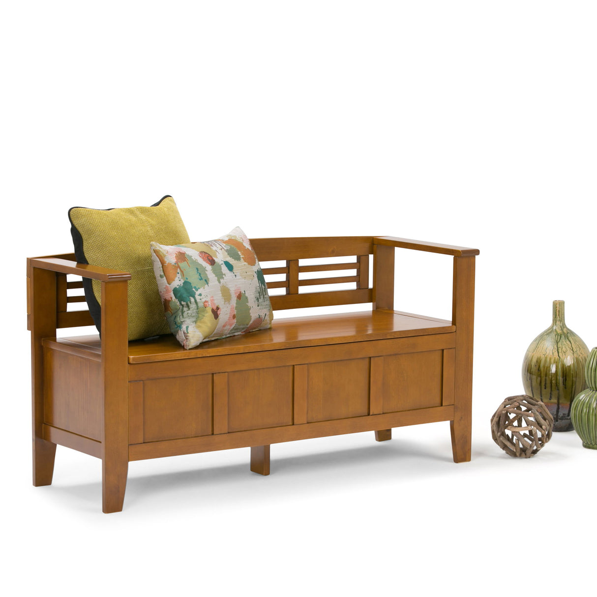 Adams - Entryway Storage Bench Handcrafted by Simpli-Home | Bel Furniture