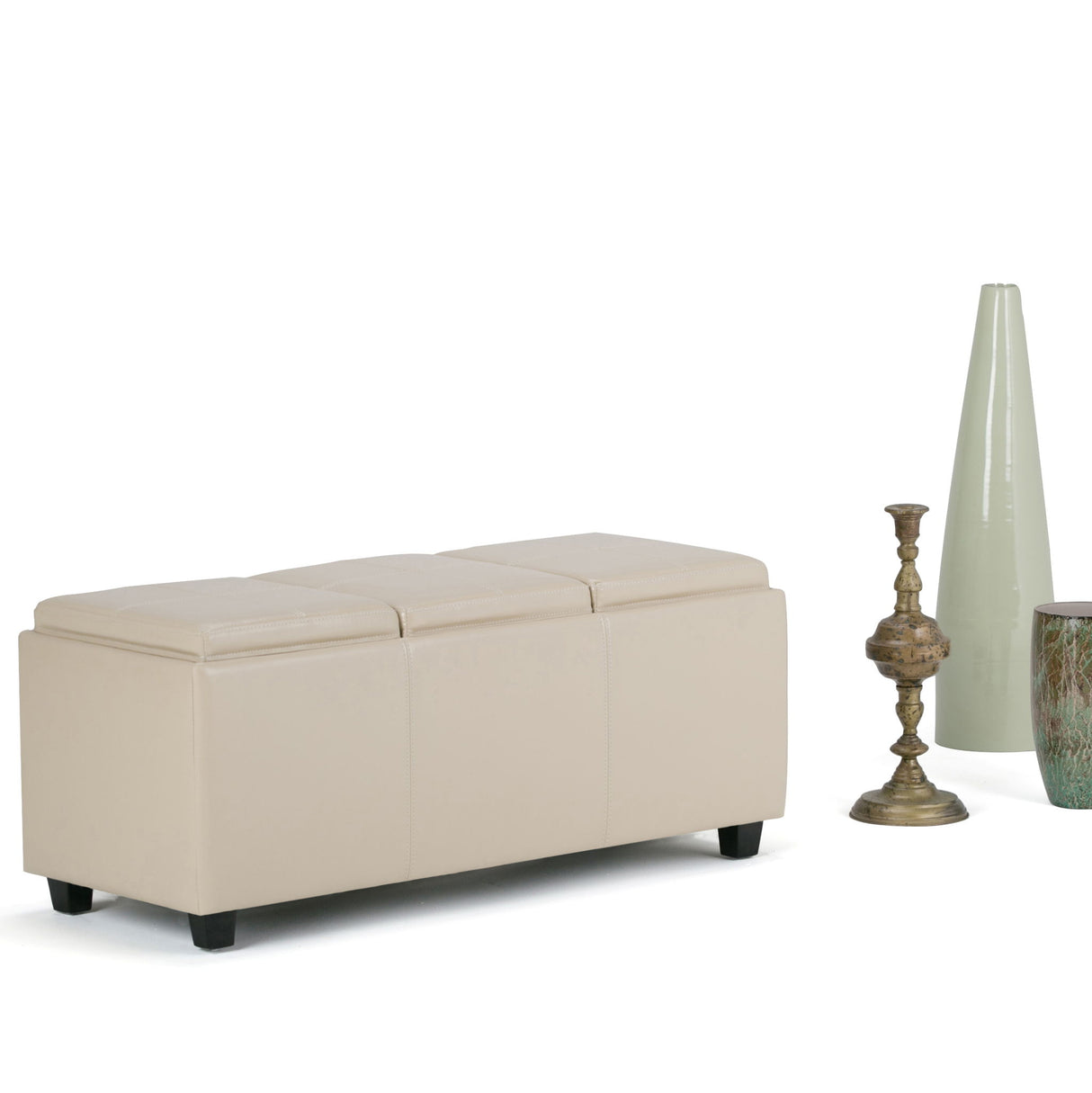 Avalon - Upholstered Storage Ottoman by Simpli-Home | Bel Furniture