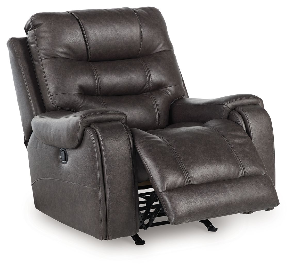Femley - Smoke - Rocker Recliner by Signature Design by Ashley® | Bel Furniture