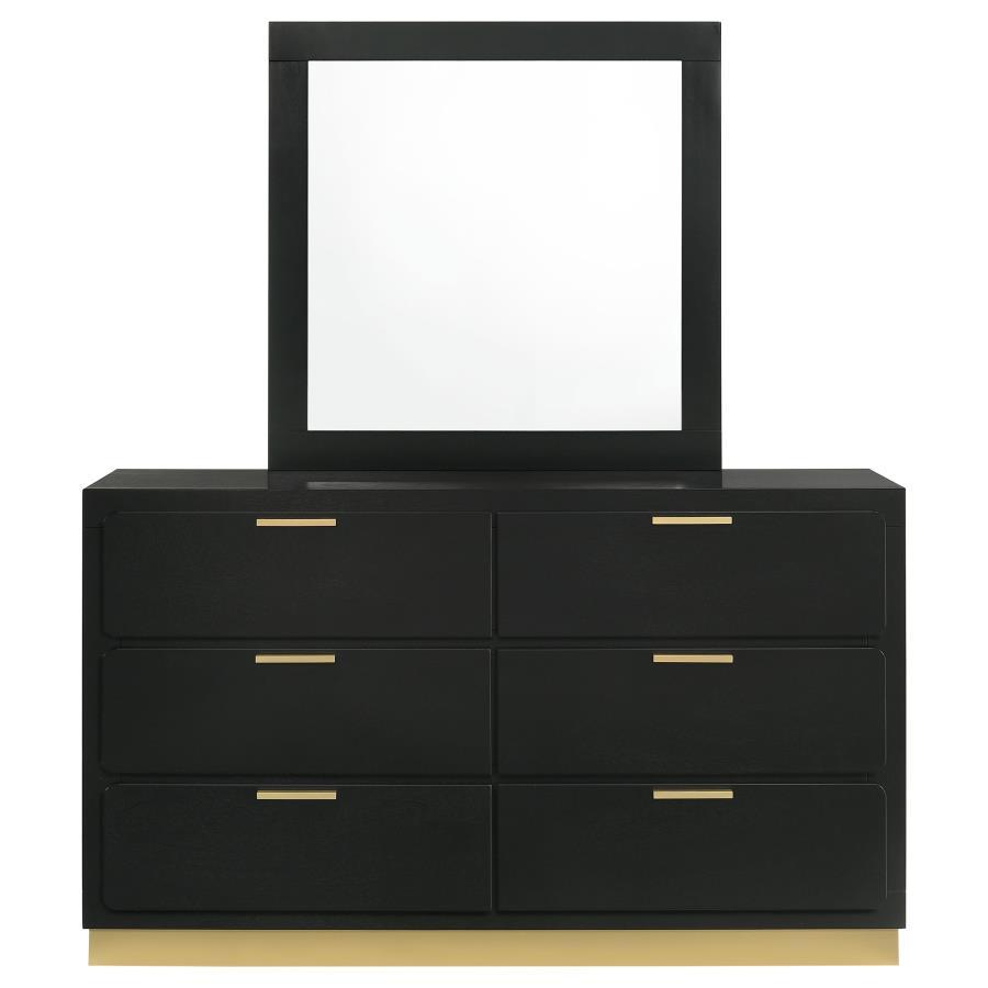 Caraway - 6-Drawer Bedroom Dresser With Mirror by Coaster Fine Furniture | Bel Furniture