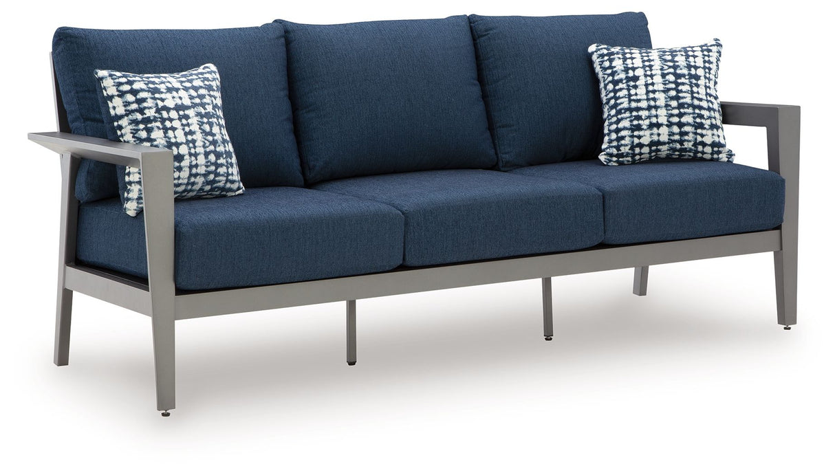 Gali - Gray / Blue - Sofa / Chairs / Table Set (Set of 4) by Signature Design by Ashley® | Bel Furniture