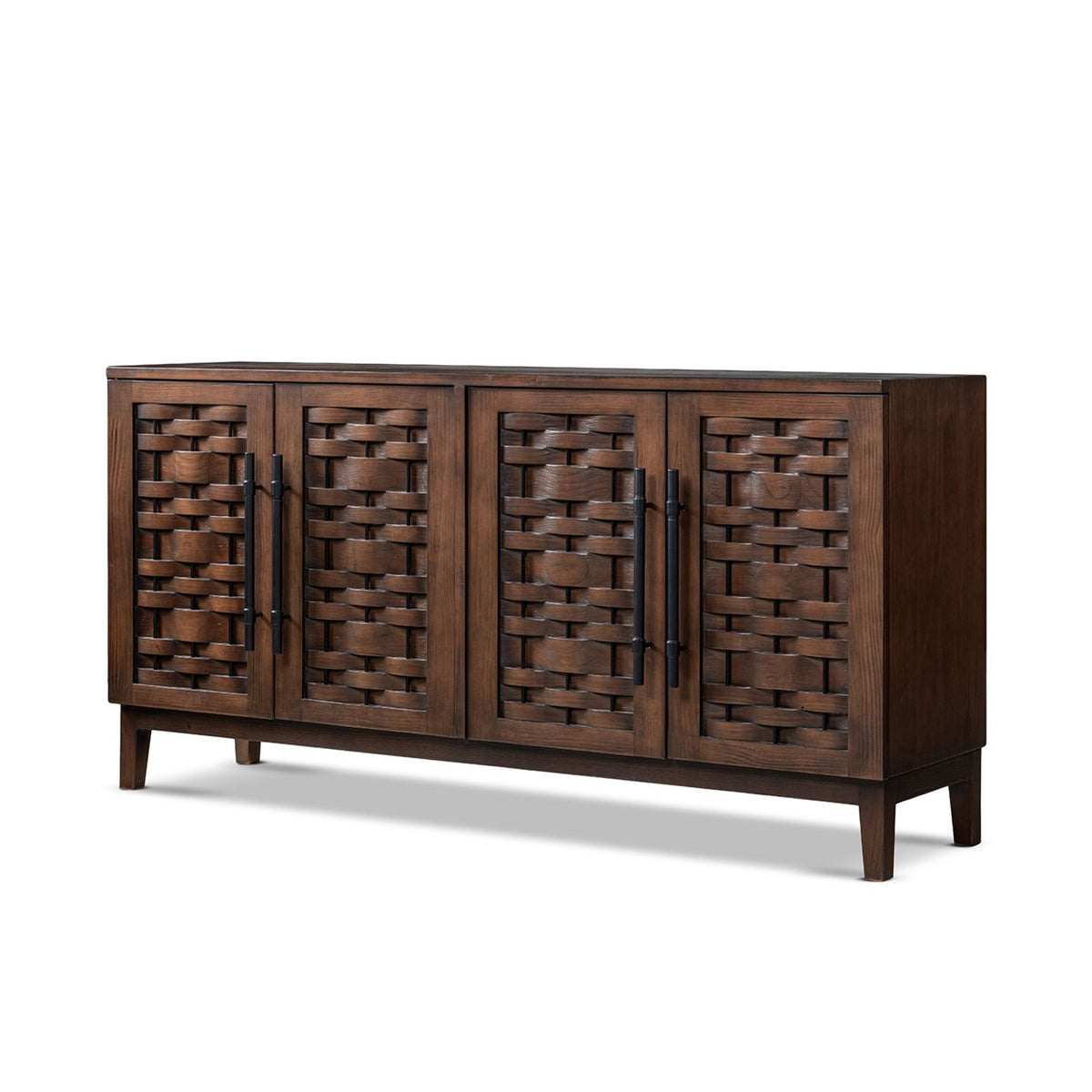 Koa - 4 Door Sideboard - Dark Brown