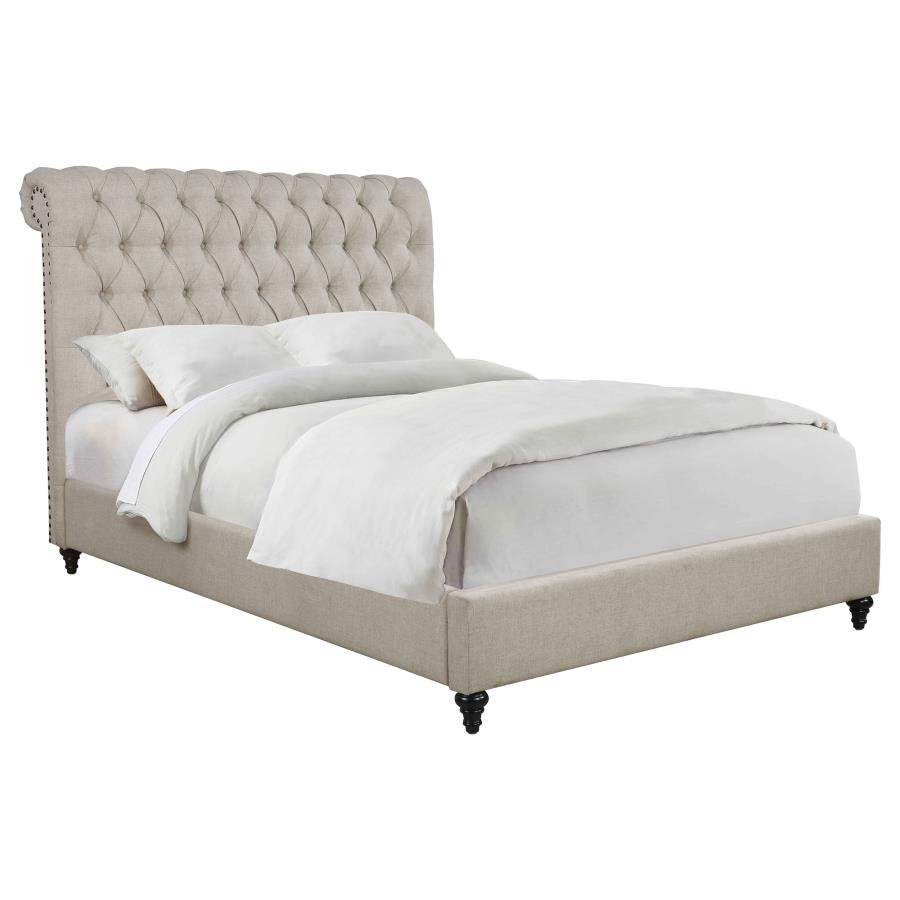 Devon - Upholstered Panel Bed by CoasterEssence | Bel Furniture