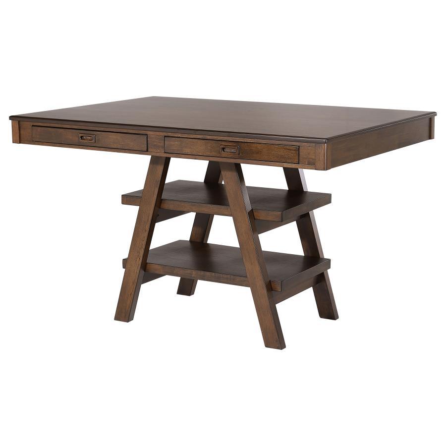 Dewey - Rectangular Counter Height Dining Table - Walnut by CoasterEssence | Bel Furniture