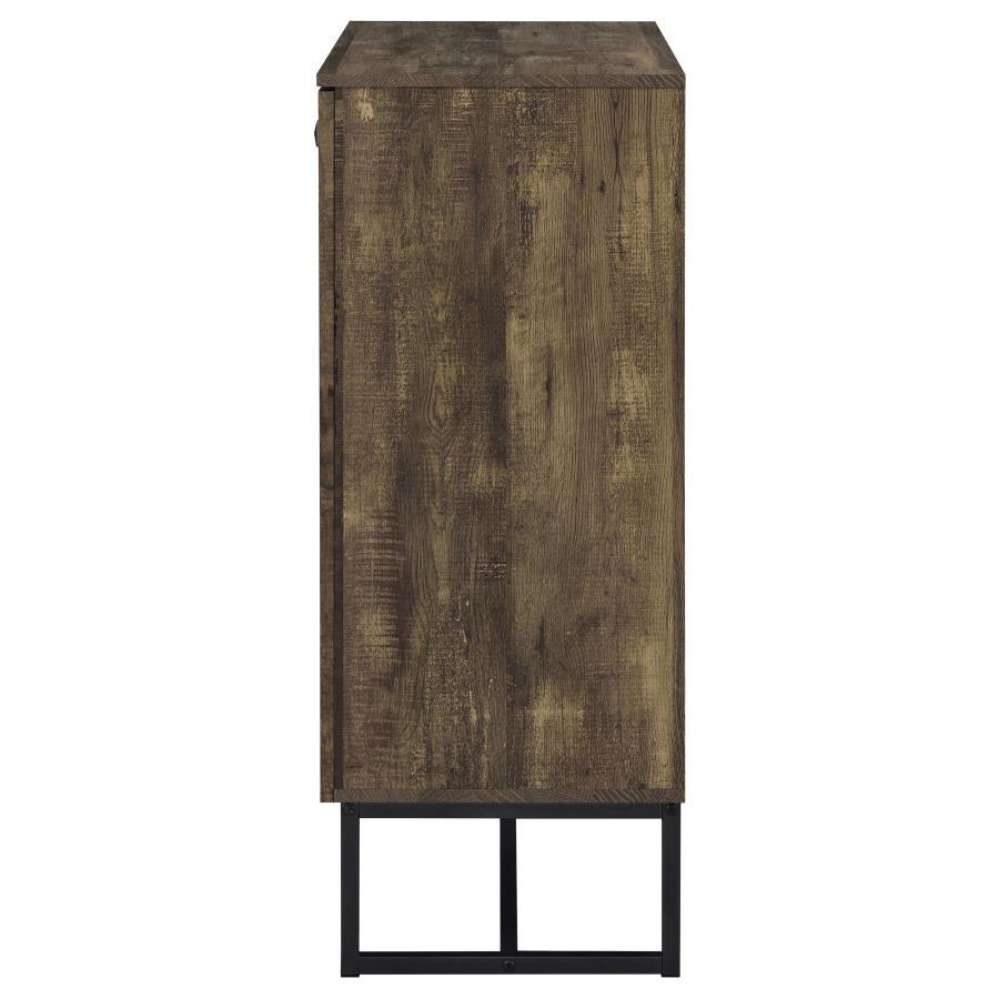 Carolyn - 2 Door Engineered Accent Wood Cabinet - Rustic Oak by CoasterEveryday | Bel Furniture