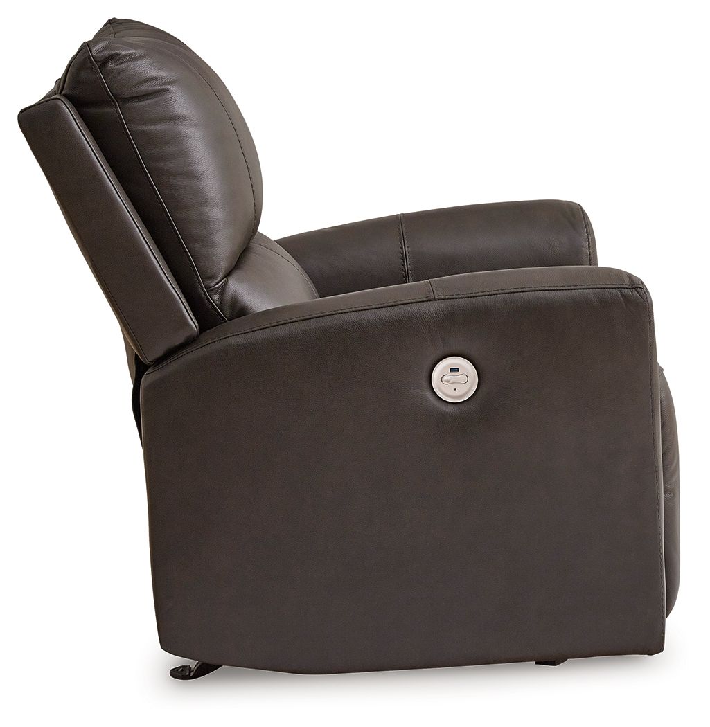 Boxmere - 3 Pc. - Power Reclining Sofa, Power Reclining Loveseat With Console, Power Rocker Recliner - Storm