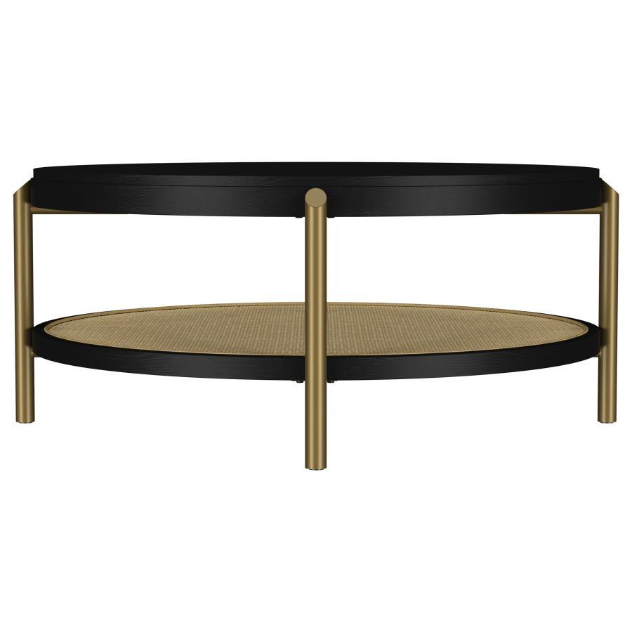 Arini - Round Coffee Table With Storage Shelf by Coaster Fine Furniture | Bel Furniture